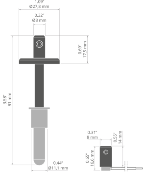 Befestigungsset FI-8-ZM-1 mit Stromversorgung